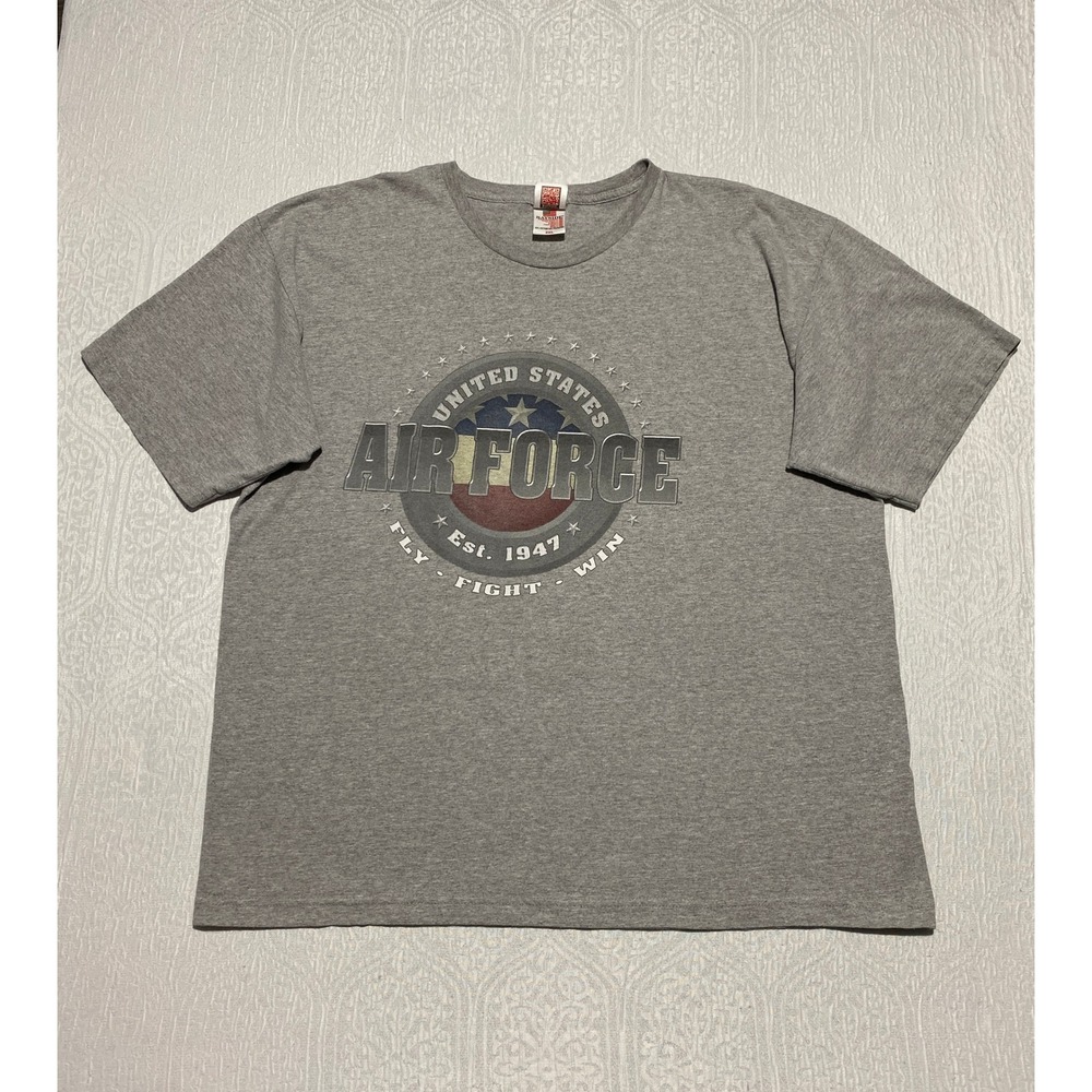 United States‎ Air Force Bayside Made in USA Gray Graphic T-Shirt 2XL